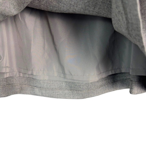 J. Crew Women's Gray Wool Blend Elastic Waistband Lined Sidewalk Skirt Size 16 - Picture 4 of 5